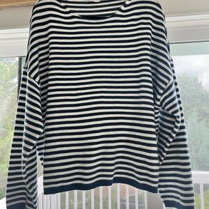 Striped Black and White Women's Sweater